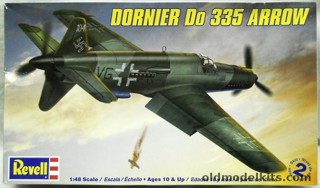 Revell 1/48 Dornier Arrow Do-335 Day/Night Versions, 85-5858 plastic model kit